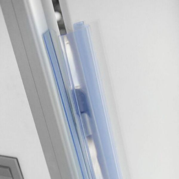 Protector flexible de bisagras para puerta. Transparente.1,2 m.